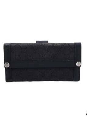 Gucci Black Long Wallet - Women's